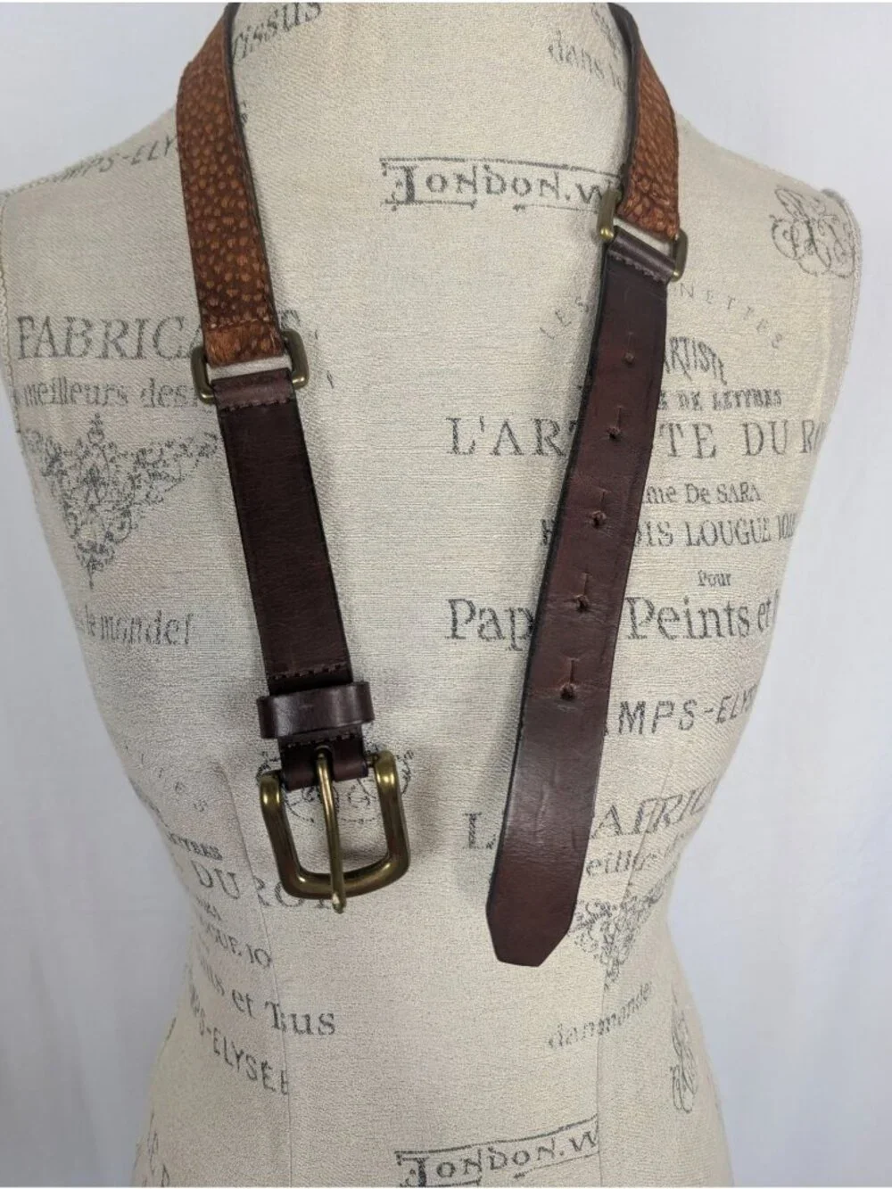 Vintage 90s Rossi Caruso Belt Small Suede Leather
